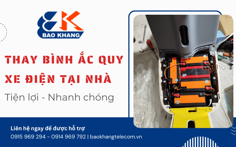 thay bình ắc quy xe điện tại nhà