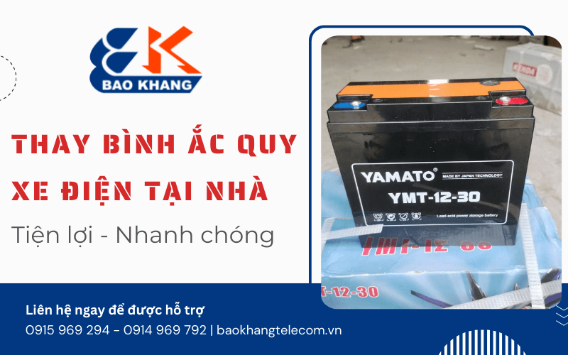 thay bình ắc quy xe điện tại nhà