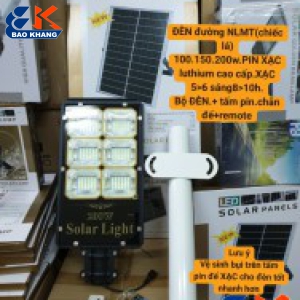 ĐÈN ĐƯỜNG NLMT ĐÈN ĐƯỜNG CHIẾC LÁ,100W,150W,200W NHÔM ĐÚC NGUYÊN KHỐI PIN CAO CẤP