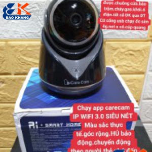 CAMERA CARECAM CHÍNH HÃNG IP WIFI 3,0MPX HÚ BÁO ĐÔNG QUA ĐIỆN THOẠI,ĐÀM THOẠI 2 CHIỀU