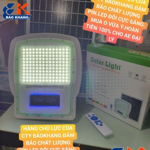 ĐÈN PHA NĂNG LƯỢNG MẶT TRỜI 100W.200W VÀ 300W PIN LED ĐÔI CỰC SÁNG 10.12H