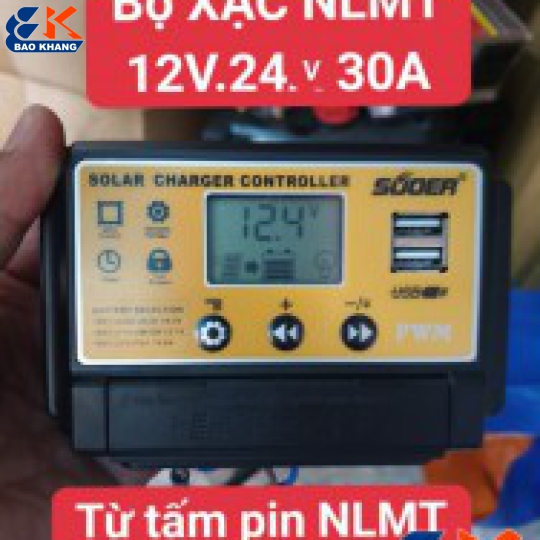 Bộ xạc 12 đến 24vol 30A từ tấm pin năng lượng mặt trời