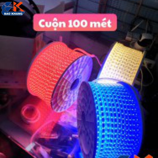 CUỘN 100 M LED ĐÔI DÂY, ĐỔI 7 MÀU