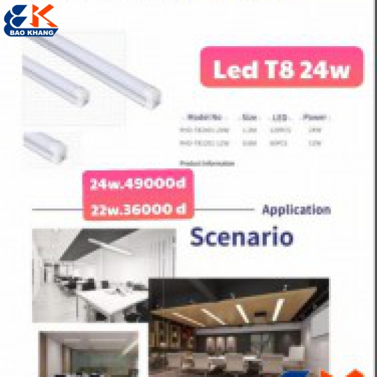 LED T8 24-W 1,2M CỰC SÁNG