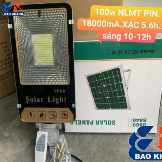 ĐÈN ĐƯỜNG,CHIẾC LÁ 100W NĂNG LƯỢNG MẶT TRỜI SÁNG 10.12H – NLMT PIN – 18000MA