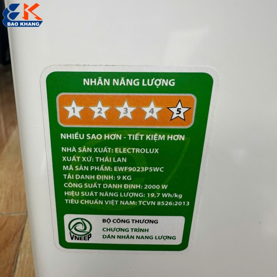 MÁY GIẶT ELECTROLUX ULTIMATECARE 500 INVERTER 9KG